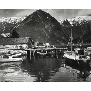 Edward HARTWIG (1909-2003), Norwegia - Przystań - Fiordy, 1965