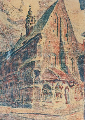 Józef CZAJKOWSKI (1872-1947), Para litografii z motywami Krakowa