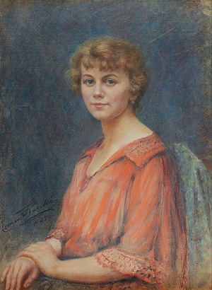 Roman KARSKI (1872-?), Portret kobiety - Eugenia z Łaszczyków Zasadzińska, 1923
