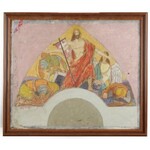 Józef MEHOFFER (1869-1946), Projekt dekoracji ściennej ze Zmartwychwstałym Chrystusem