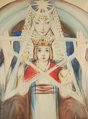 Kazimierz SICHULSKI (1879-1942), Scena symboliczna - Bogini Isztar z Gilgameszem