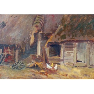 Bronisława RYCHTER JANOWSKA (1868-1953), Wiejskie podwórko, 1918