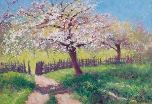 Roman BRATKOWSKI (1869-1954), Kwitnące jabłonie, 1943