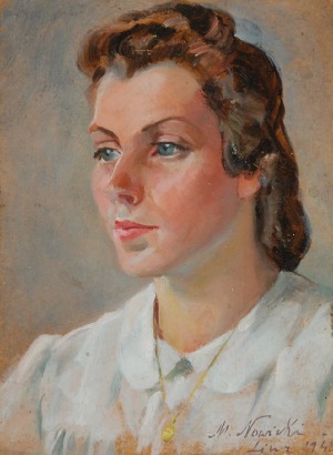 Marian NOWICKI (1904-po1939), Biała bluzka, 1945