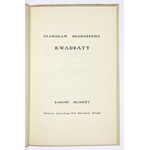 MŁODOŻENIEC Stanisław - Kwadraty. Zamość 1925. Nakł. Zamojskiego Koła Miłośników Książki. 8, s. 30, [2]. brosz....