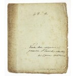 [MEDYCYNA - rękopis]. Nauka chowu, utrzymania i przewożenia Piiawek Lekarskich, Lwów 1836