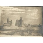 [NAFTA - Borysław, Dąbrowa - szyby naftowe - fotografie widokowe]. [1926, 1899]. Zestaw 2 fotografii form. 9x14 cm...