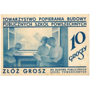 TOWARZYSTWO popierania budowy publicznych szkół powszechnych. Warszawa [1935]. Druk. i Lit. J. Cotty...