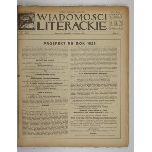WIADOMOŚCI Literackie. Warszawa. Red. M. Grydzewski, R. 2: 1925