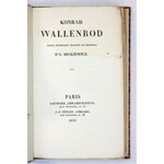 MICKIEWICZ Adam - Konrad Wallenrod. Roman historique traduit du polonais d&#39;A. Mickiewicz. Paris 1830. Gagniard. 16...