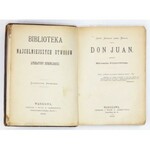 BYRON Jerzy Gordon - Don Juan. Przekład Edwarda Porębowicza. Warszawa 1885. Nakł. i Druk. S. Lewentala. 8, s. 562, II...