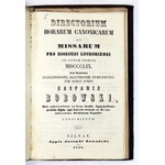 DIRECTORIUM Horarum Canonicarum et Missarum pro Archidioecesi Mohyloviensi in annum Domini MDCCCLXI [1861]...
