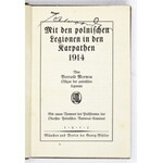 MERWIN Bertold - Mit den polnischen Legionen in der Karpathen 1914. München 1915. Georg Müller. 16d, s. 175, [1], tabl...