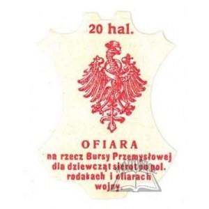 OFIARA na rzecz Bursy Przemysłowej dla dziewcząt sierot po pol.(egłych) rodakach i ofiarach wojny.