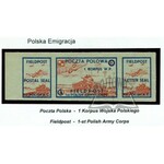 (POLSKA emigracja) Poczta Polowa. 1 Korpus W.P. Fieldpost. 1st Polish Army Corps. / Fieldpost. Letter Seal. 1st Polish A.C.