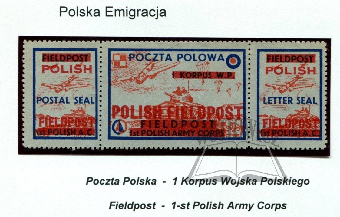 (POLSKA Emigracja) Poczta Polowa. 1 Korpus W.P. Polish Fieldpost. 1st ...