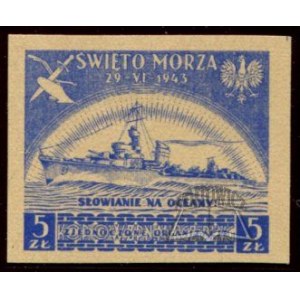 (POLSKA emigracja) Święto Morza. 29. VI. 1943. Słowianie na oceany! Zjednoczone Organizacje. Miecz i Pług.
