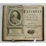 (CHODOWIECKI Daniel). Genealogischer Calender Auf das Schalt Jahr 1772.