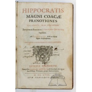 HIPPOCRATIS Magni Coacae Praenotiones.
