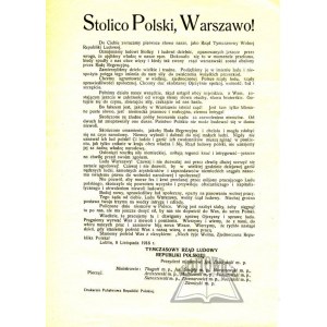 STOLICO Polski, Warszawo!