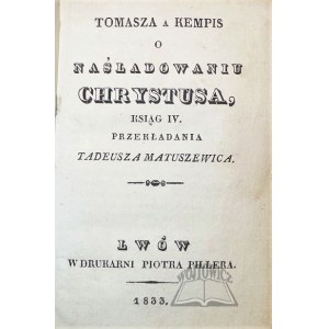 TOMASZ a Kempis, O naśladowaniu Chrystusa, ksiąg IV.