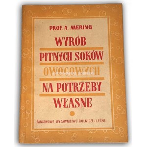 MERING- WYRÓB PITNYCH SOKÓW OWOCOWYCH 1951r.