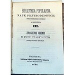 BERNSTEIN - BIBLIOTEKA NAUK PRZYRODZONYCH t.1-3 [współoprawne] wyd. 1858