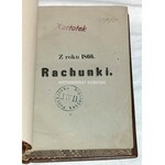 KRASZEWSKI - Z R.1866-1869 RACHUNKI [komplet w 5wol.] wyd.1867-1870 skóra