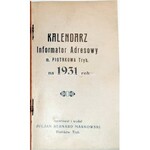 KALENDARZ  INFORMATOR ADRESOWY M. PIOTRKOWA TRYB. NA 1931 ROK