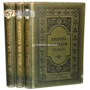 KRASICKI- BIBLIOTEKA KLASYKÓW POLSKICH t.1-3 [komplet] 1882r.