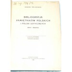 MALISZEWSKI - BIBLIOGRAFIA PAMIĘTNIKÓW POLSKICH wyd. 1928