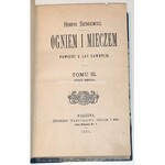 SIENKIEWICZ - OGNIEM I MIECZEM t.1-3 [komplet w 4 wol.] wyd.1 z 1884r.