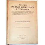 WRÓBLEWSKI - POLSKIE PRAWO WEKSLOWE I CZEKOWE wyd. 1930