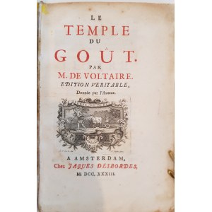 VOLTAIRE Le temple du gout