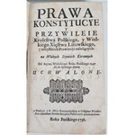 VOLUMINA LEGUM Prawa, Konstytucye y Przywileie Królestwa Polskiego y Wielkiego Xięstwa Litewskiego Vol V