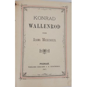 MICKIEWICZ Adam KONRAD WALLENROD