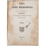 MICKIEWICZ Adam, Pisma t.1-4 Paryż 1844 [PROFESORSKIE]