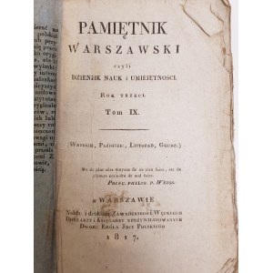 Pamiętnik Warszawski Rok 1817.Miesiąc wrzesień