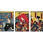 Toyohara CHIKANOBU Yoshu Chikanobu [1838–1912] Aktorzy kabuki, okres Meiji