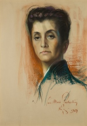 Józef Kidoń (1890 Rudzica – 1968 Warszawa), Portret kobiety (Maria Płachecka), 1959 r.