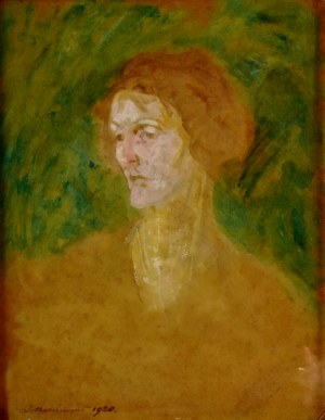 Jacek Malczewski (1854-1929), Portret żony, 1920