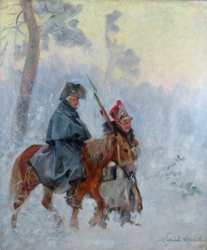 Wojciech Kossak (1856-1942), Żołnierze Wielkiej Armii - Epizod z wyprawy na Moskwę, 1939
