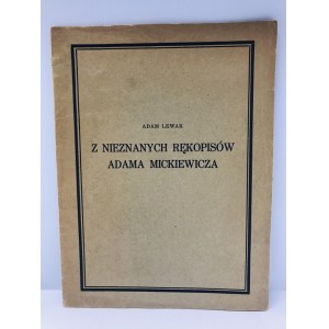 Z nieznanych rękopisów Adama Mickiewicza