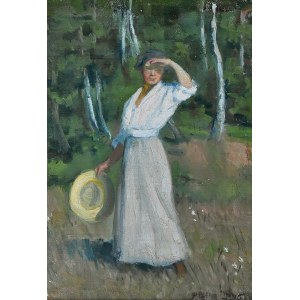 Helena Lang (1874-1967), Młoda kobieta w parku