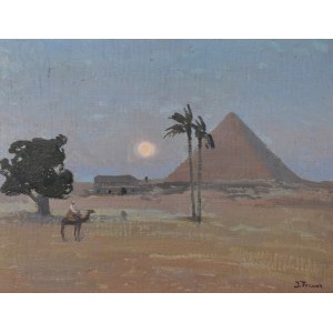 Iwan Trusz (1869-1940), Pejzaż z piramidą