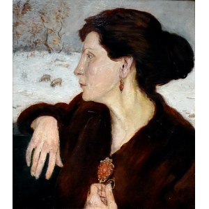 Wlastimil Hofman (1881-1970), Portret żony Ady, 1918