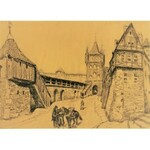 Ryszard PRAUSS (1902-1955), Imaginacje na temat średniowiecznej architektury - cztery rysunki