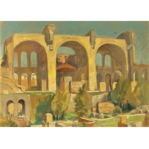Franciszek WÓJCIK (1903-1984), Ruiny starożytnego Rzymu - Termy Karakalli, 1939