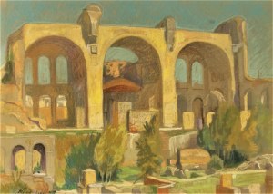 Franciszek WÓJCIK (1903-1984), Ruiny starożytnego Rzymu - Termy Karakalli, 1939