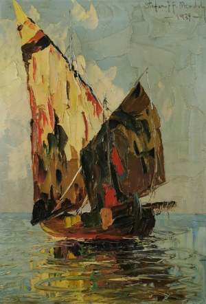 Christo Stefanoff MENDOLY (1898-1966), Łódź na morzu, 1934